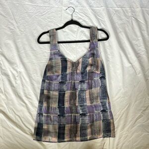 Cabi Plaid Sleeveless Top - Multicolor